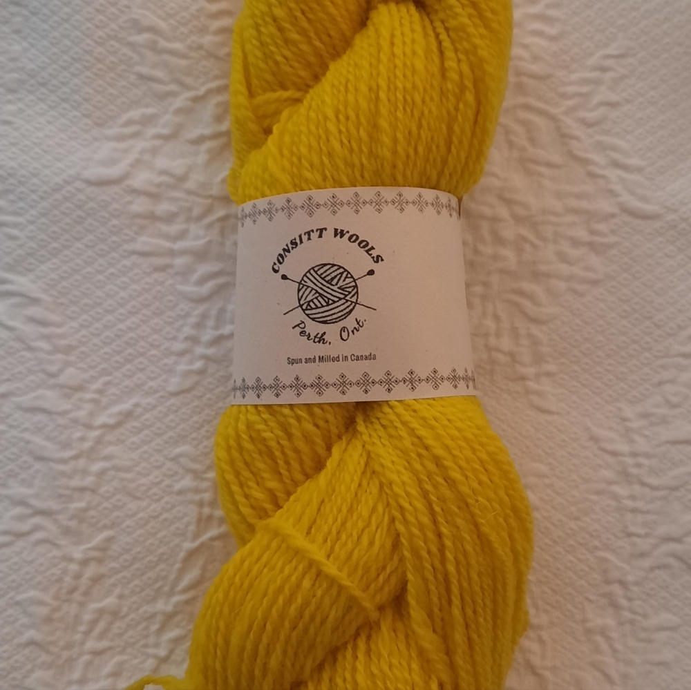CONSITT WOOLS 2ply Lt Worsted 100% WOOL Spun Dyed Milled in CANADA Iconic Colors